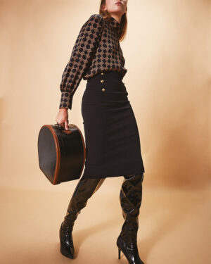 Gonna a tubino in cady