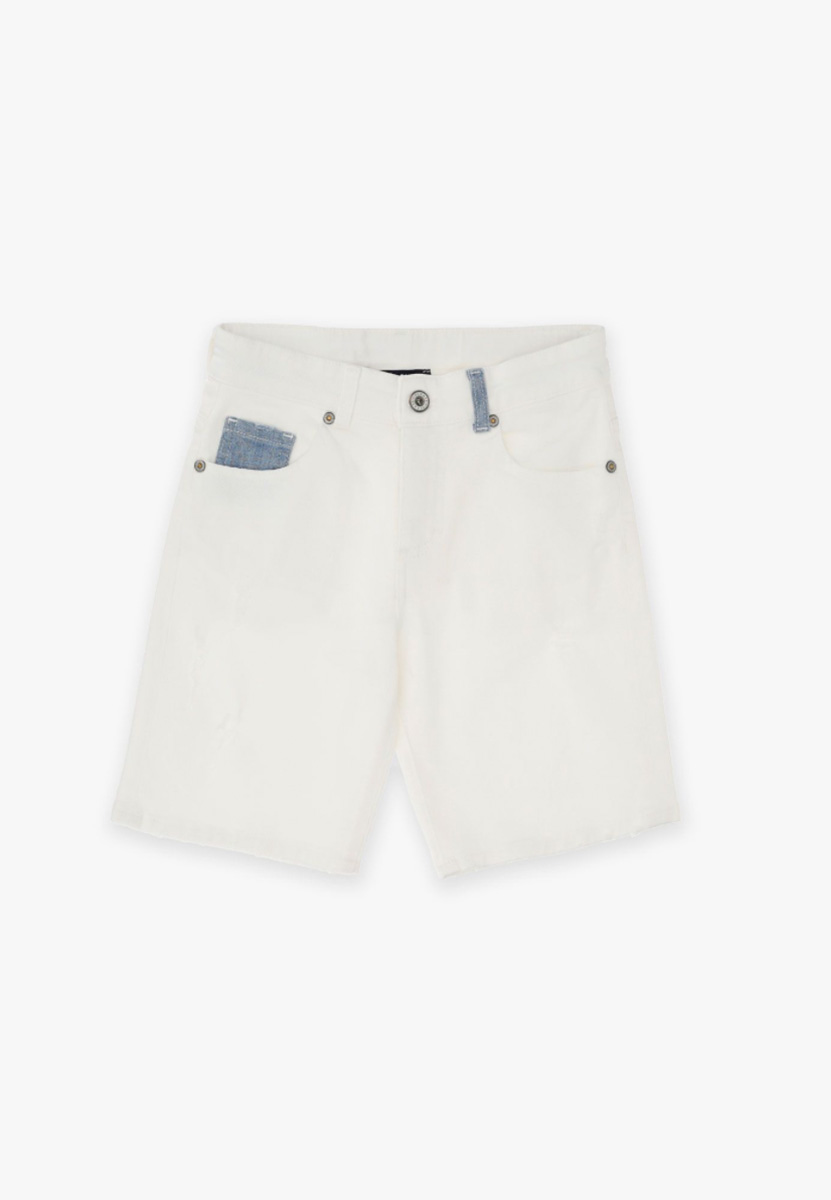 Pantaloncini in denim con tasca a contrasto di Please