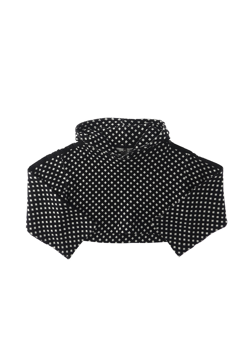 Felpa con cappuccio cropped fantasia a pois da bambina Manila Grace