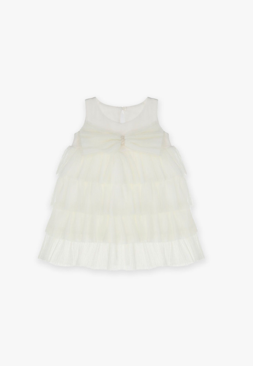 Mini abito con balze e fiocco applicato di Please